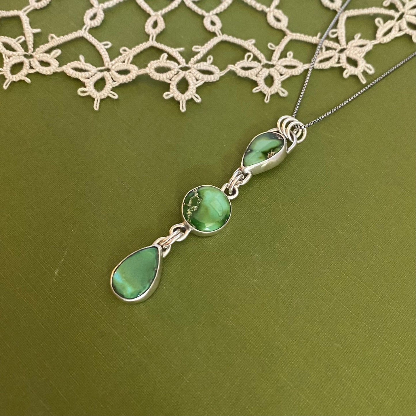 Sonoran Mountain Turquoise 3 Drop Pendant