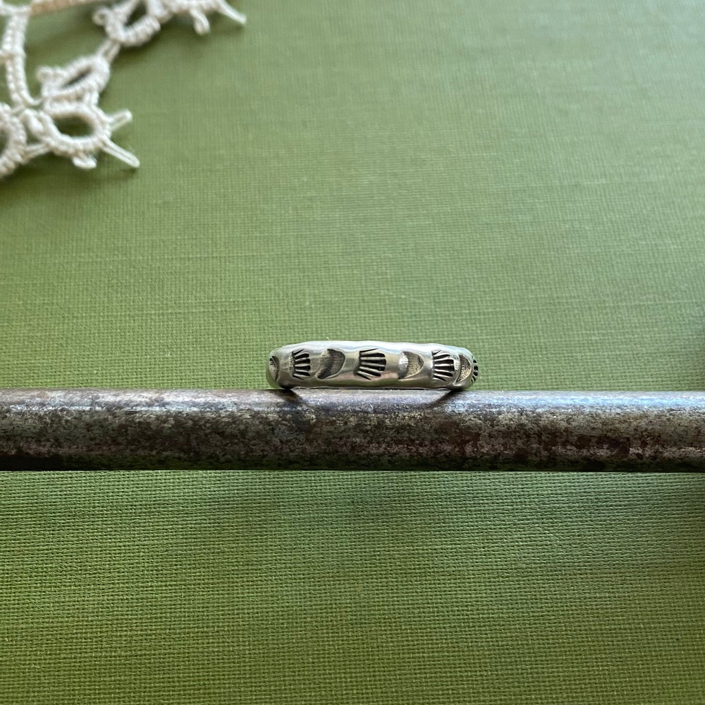 Tovah Sterling Silver Stamped Ring Size 6