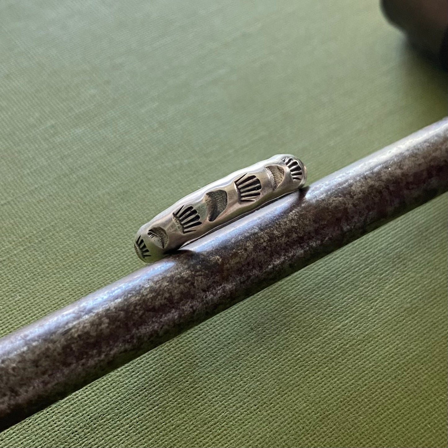 Tovah Sterling Silver Stamped Ring Size 6