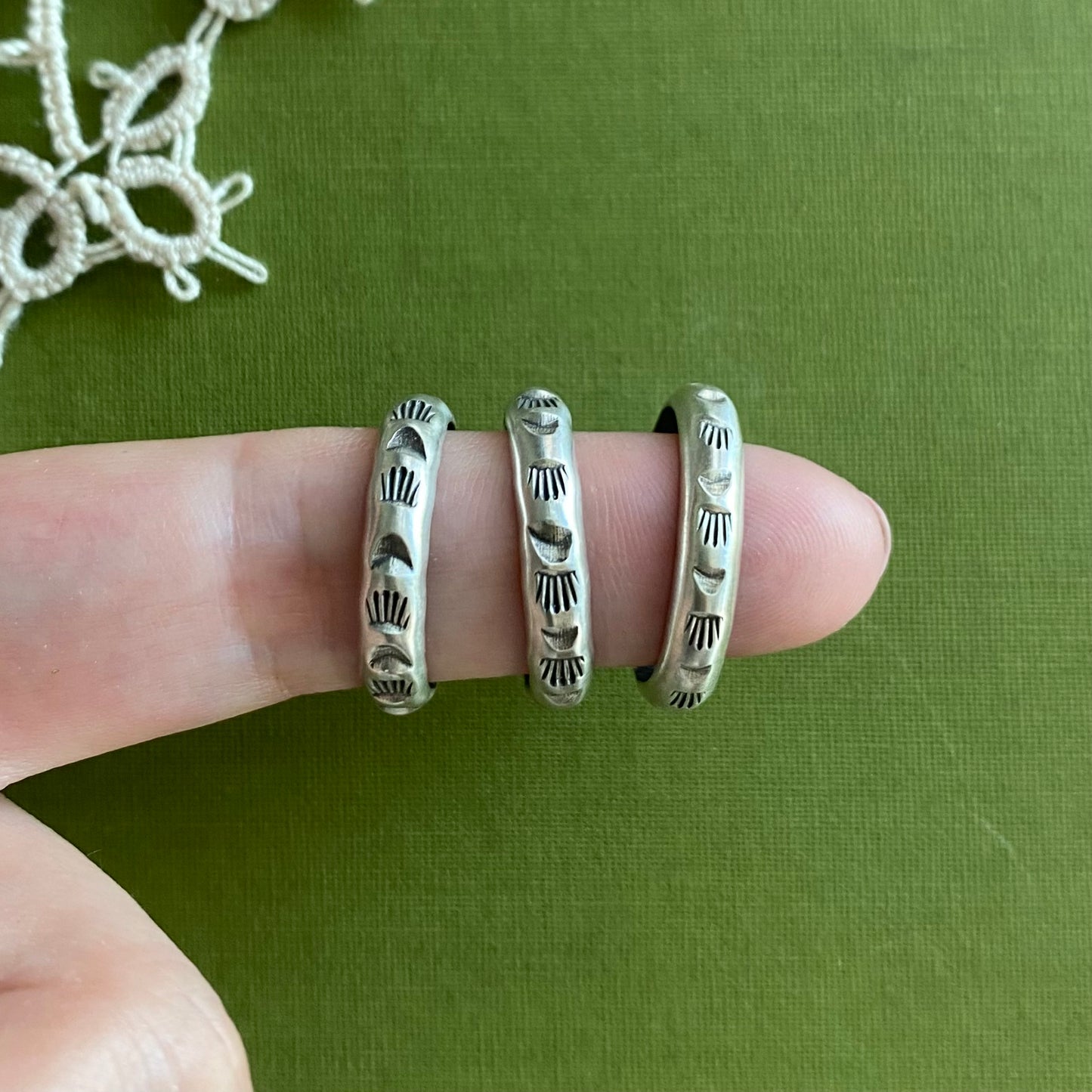 Tovah Sterling Silver Stamped Ring Size 6