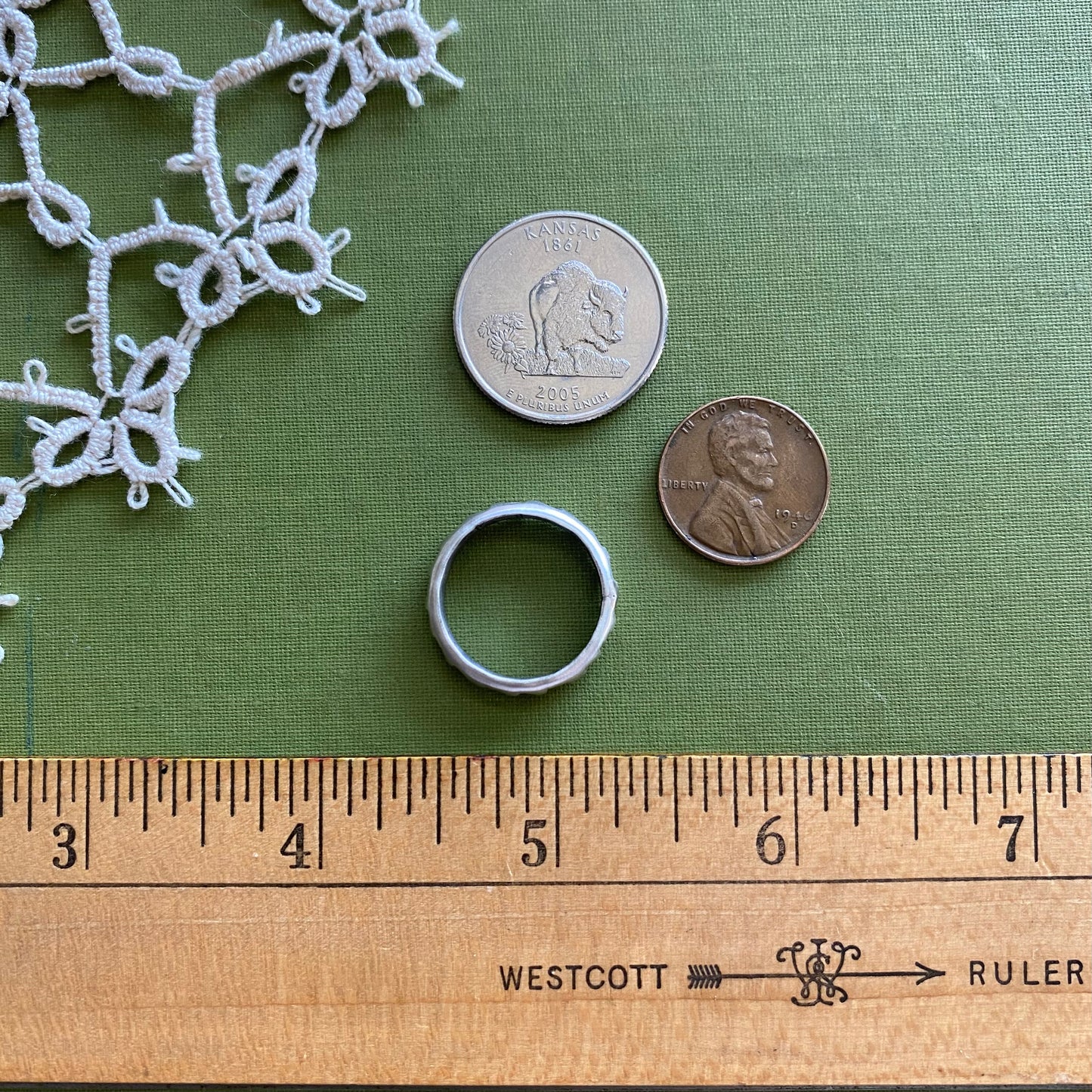 Tovah Sterling Silver Stamped Ring Size 6
