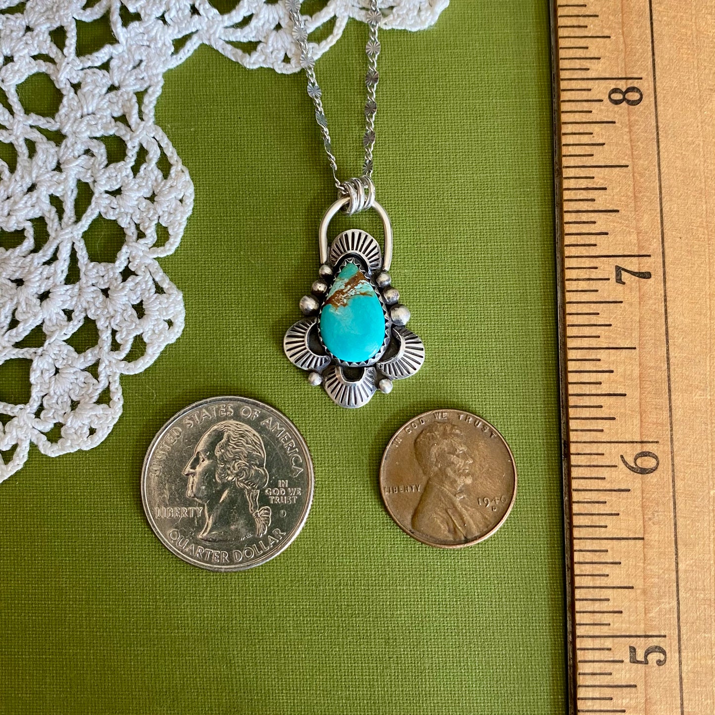 Pilot Mountain Turquoise Pendant