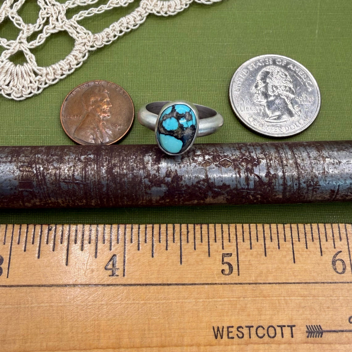 Chunky Turquoise Ring Size 5
