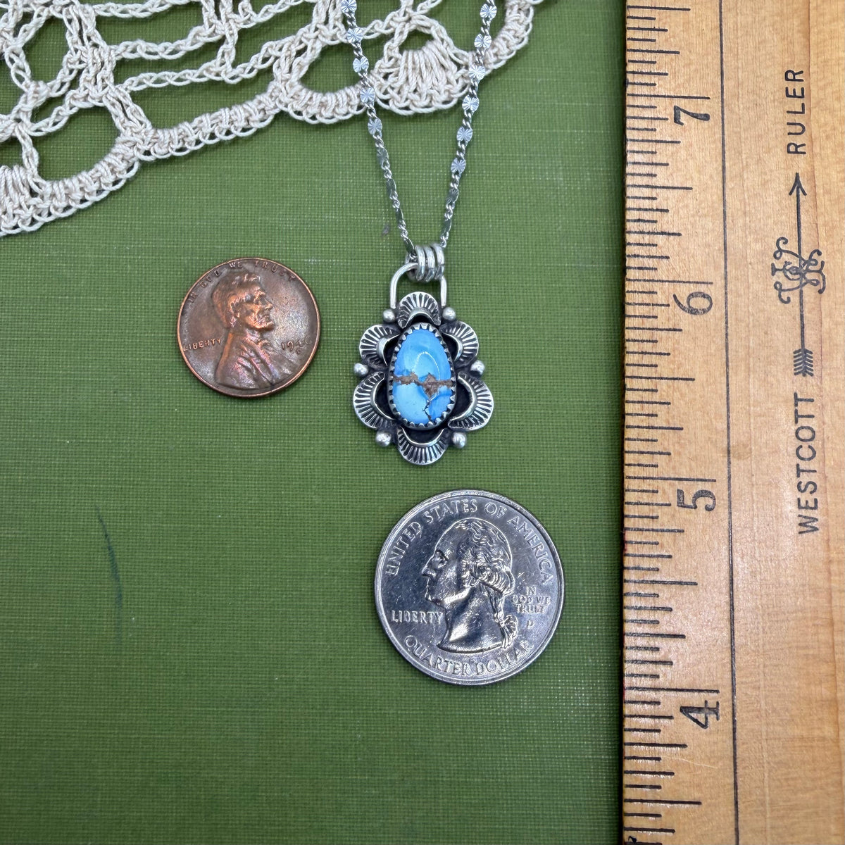 Golden Hills Turquoise Pendant