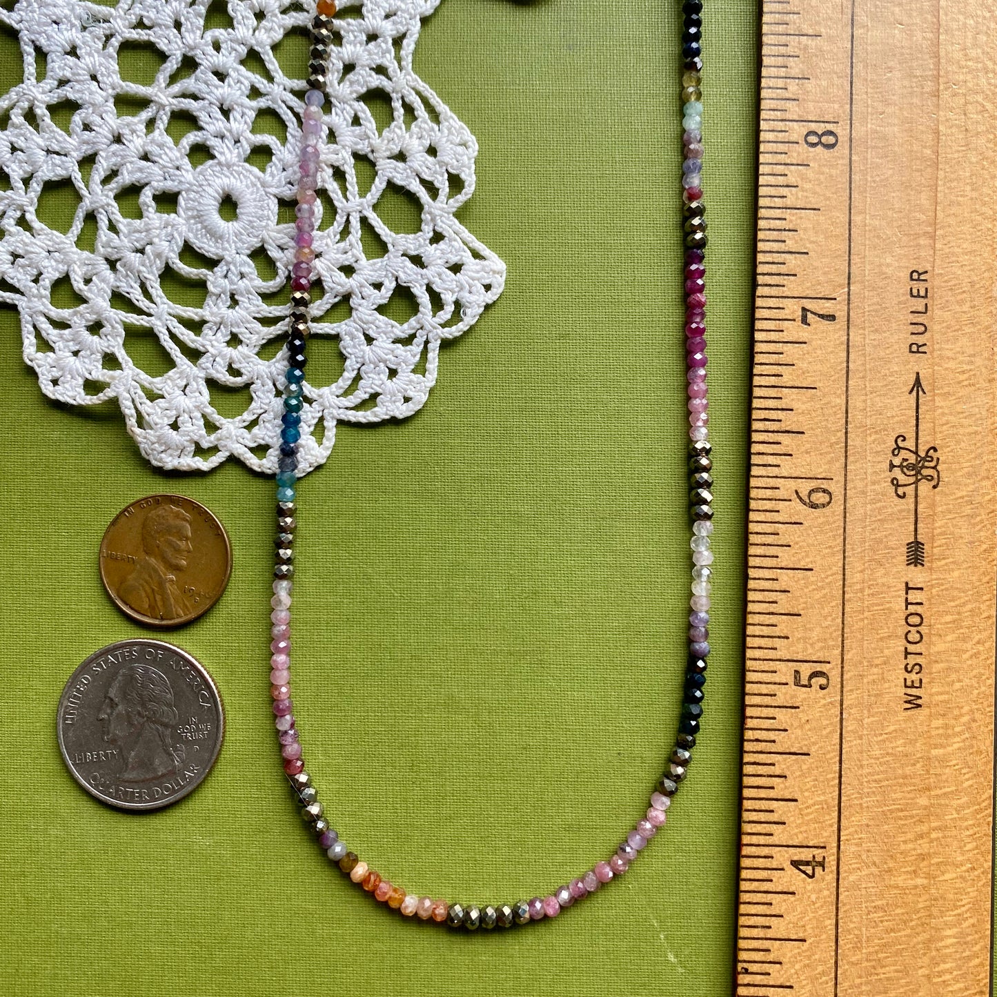 Tourmaline & Pyrite Beaded Necklace