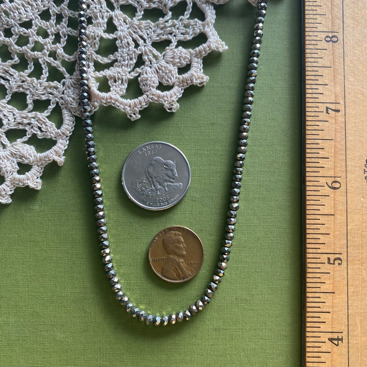 Pyrite Beaded Necklace