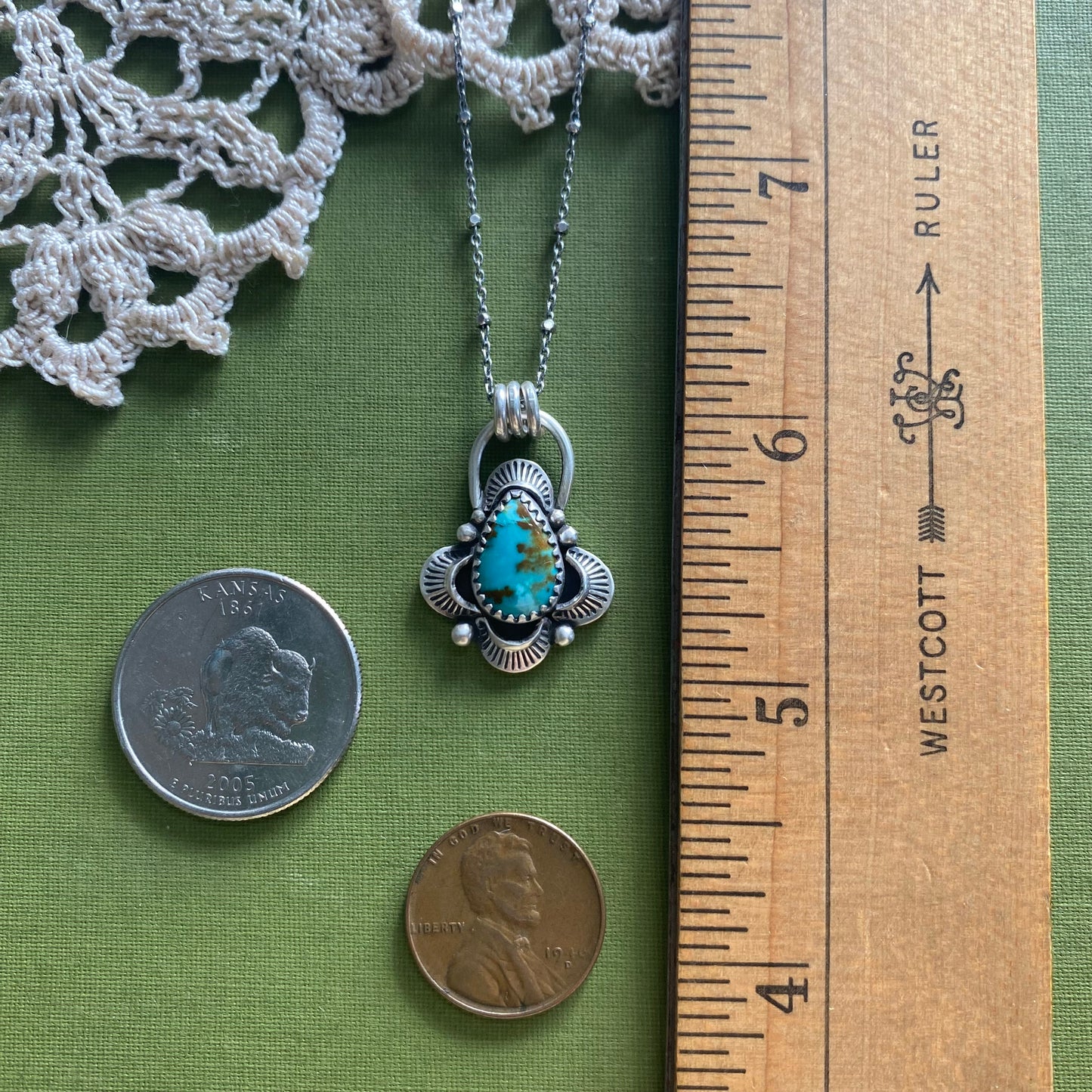Pilot Mountain Turquoise Pendant