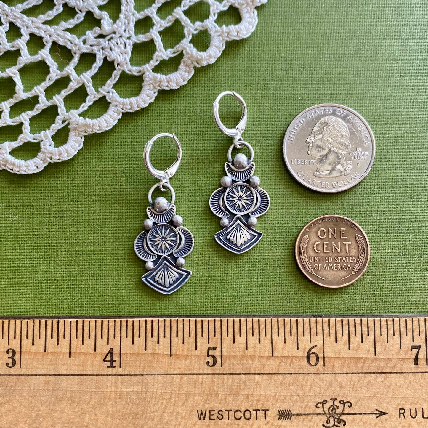 Sterling SIlver Stamped Earrings