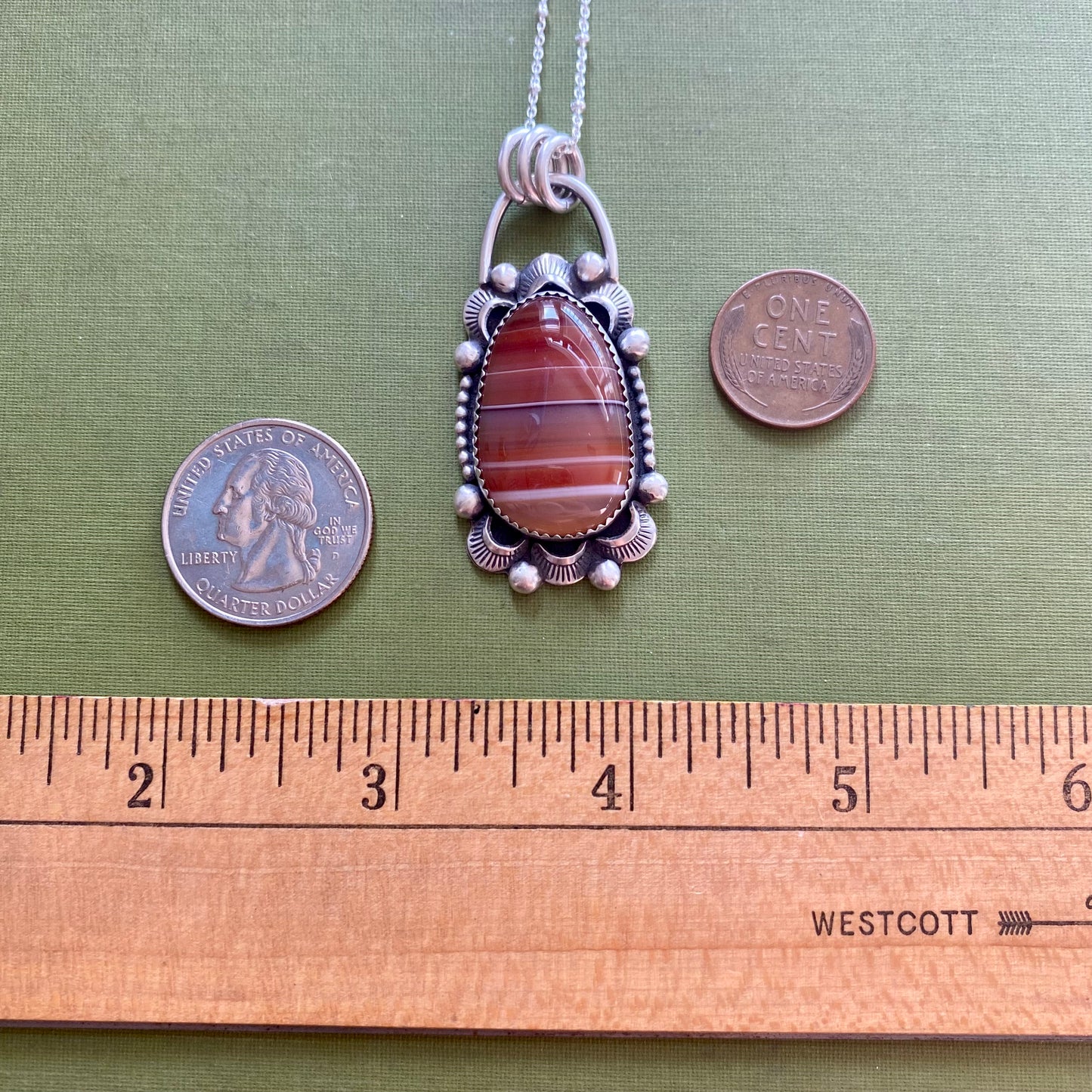 Brazilian Banded Agate Pendant