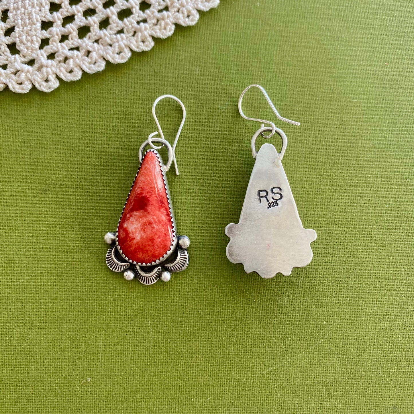 Red Spiny Oyster Earrings