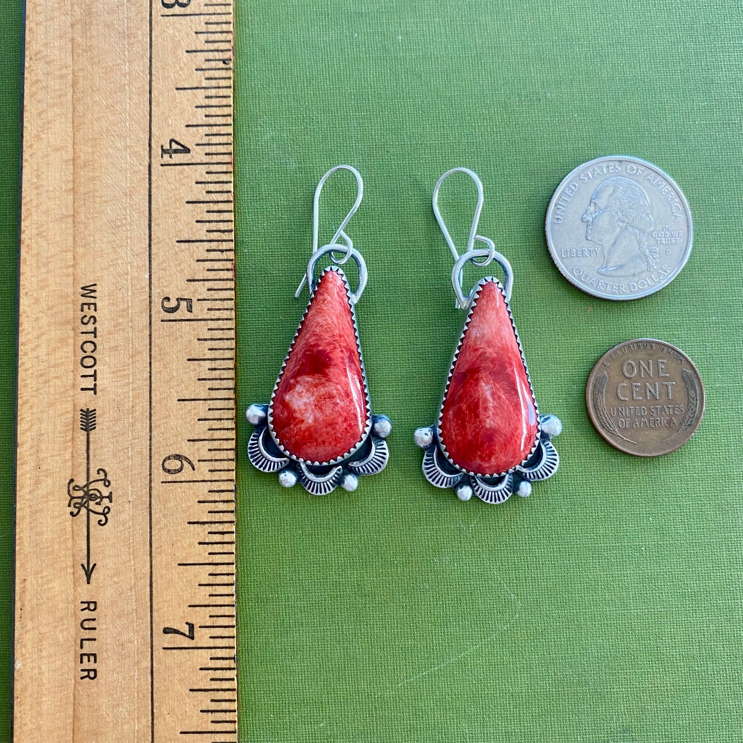 Red Spiny Oyster Earrings