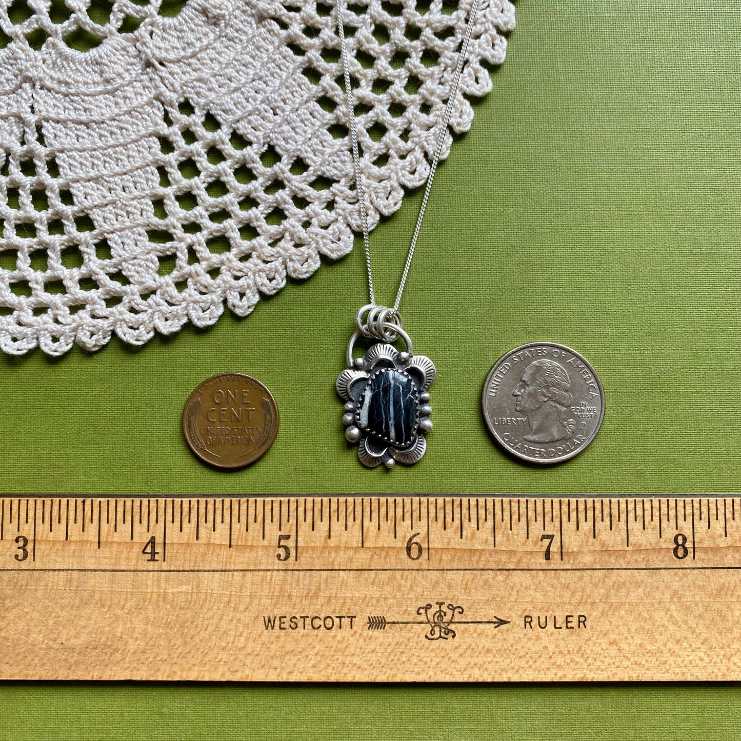 Asymmetrical White Buffalo Pendant