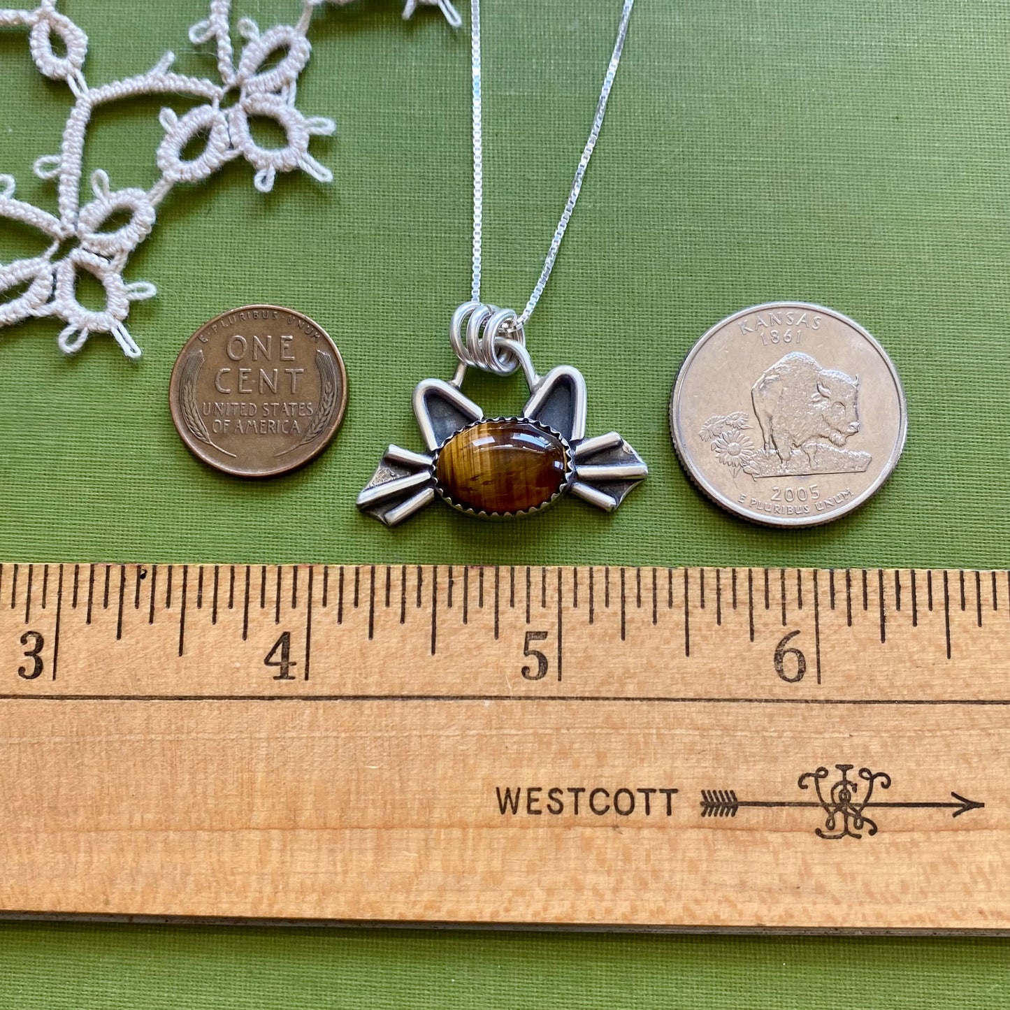 Tiger's Eye Cat Pendant