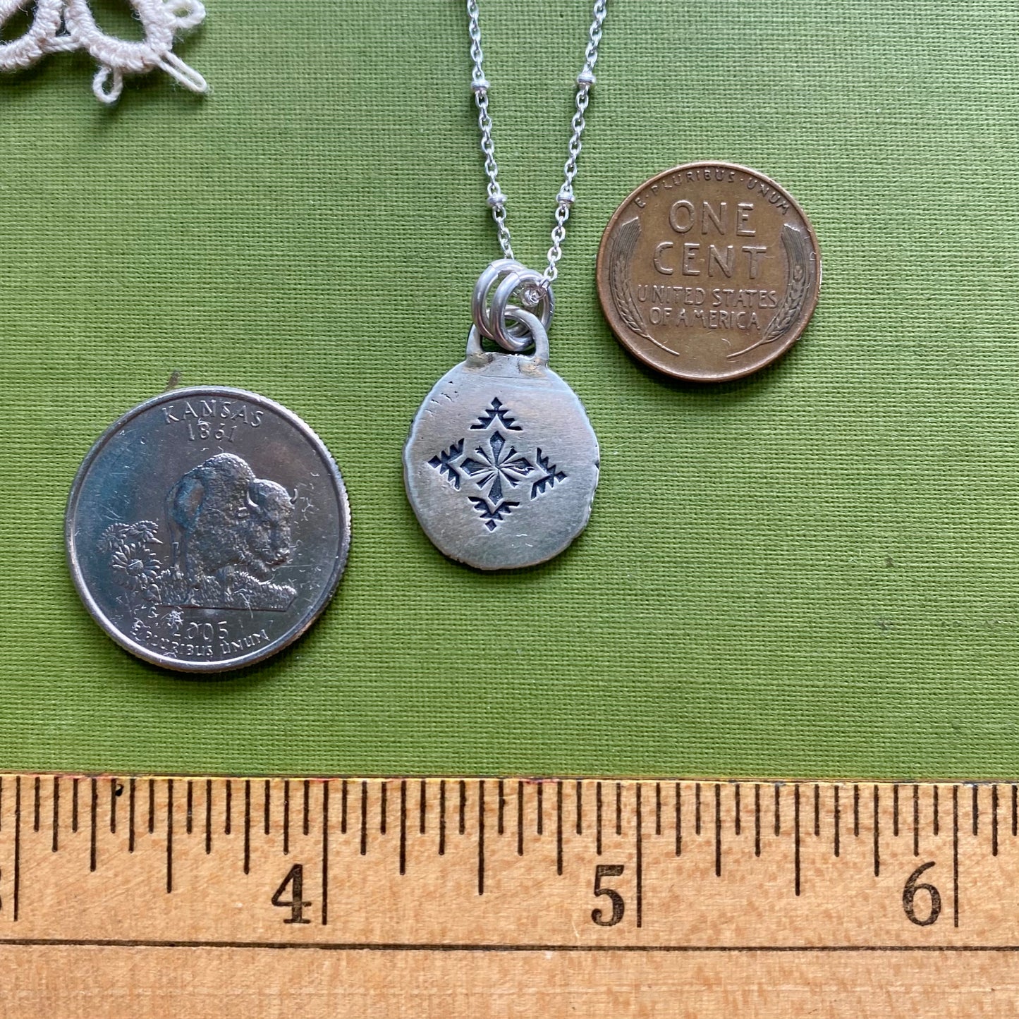Perfectly Imperfect Stamped Pendant #11