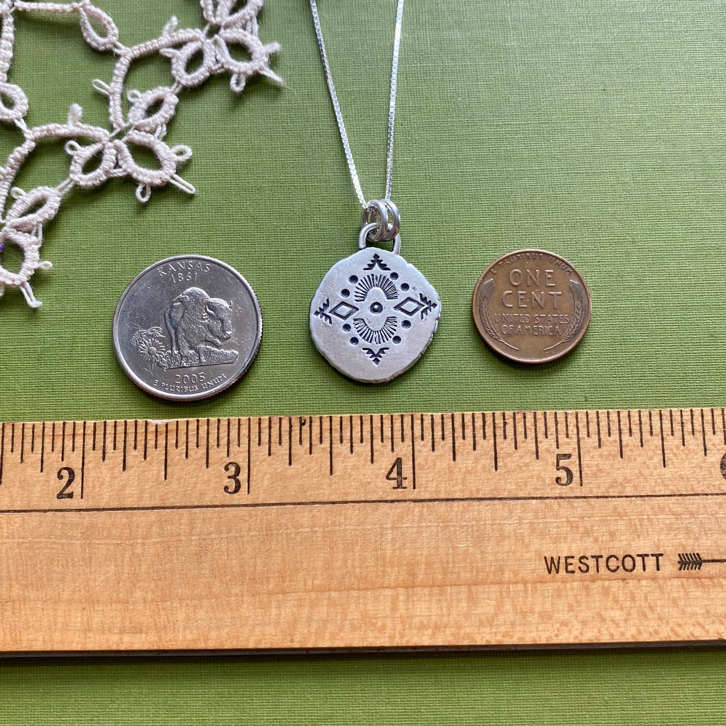 Perfectly Imperfect Stamped Pendant #12