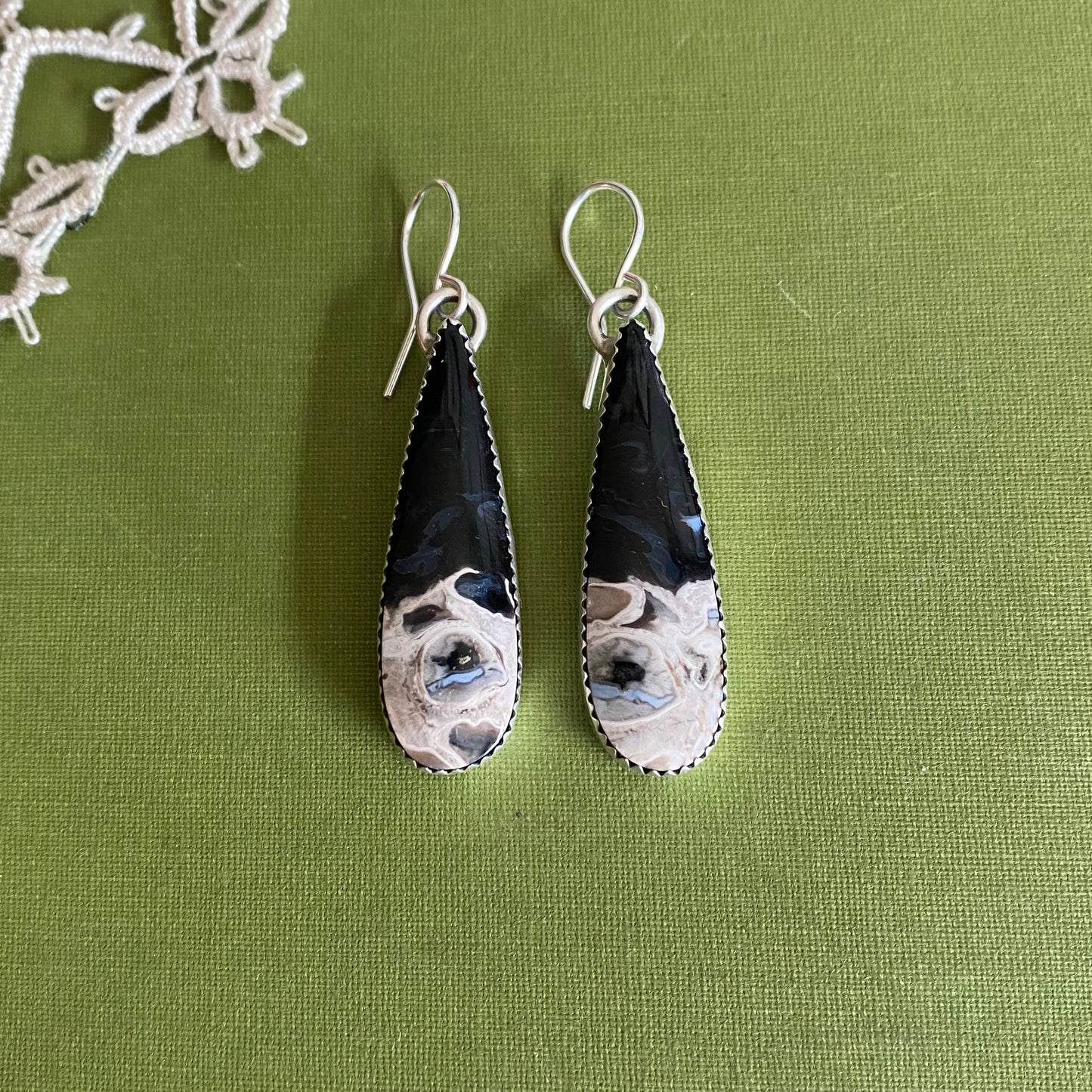 Petrified Palm Wood Earrings