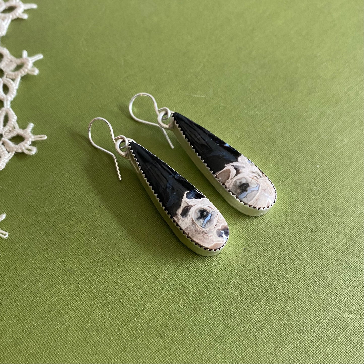 Petrified Palm Wood Earrings