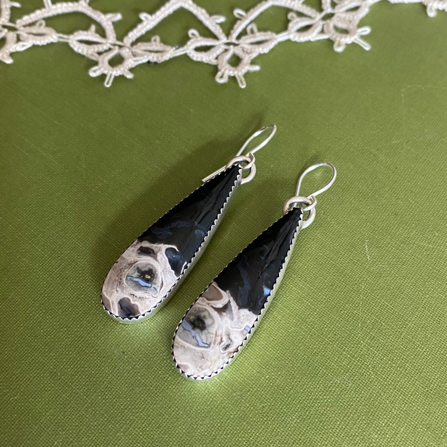 Petrified Palm Wood Earrings