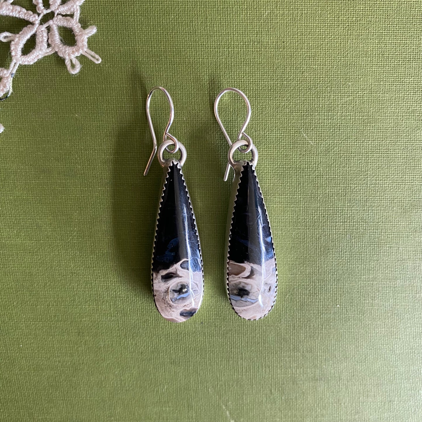 Petrified Palm Wood Earrings