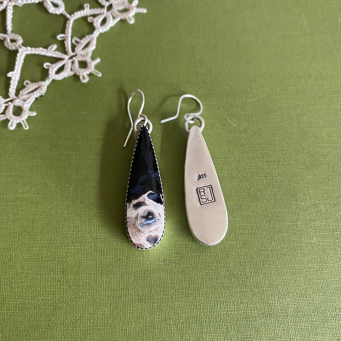 Petrified Palm Wood Earrings