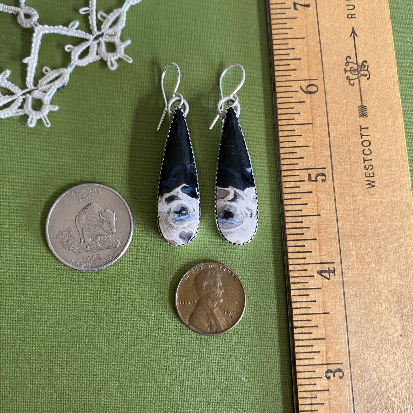 Petrified Palm Wood Earrings
