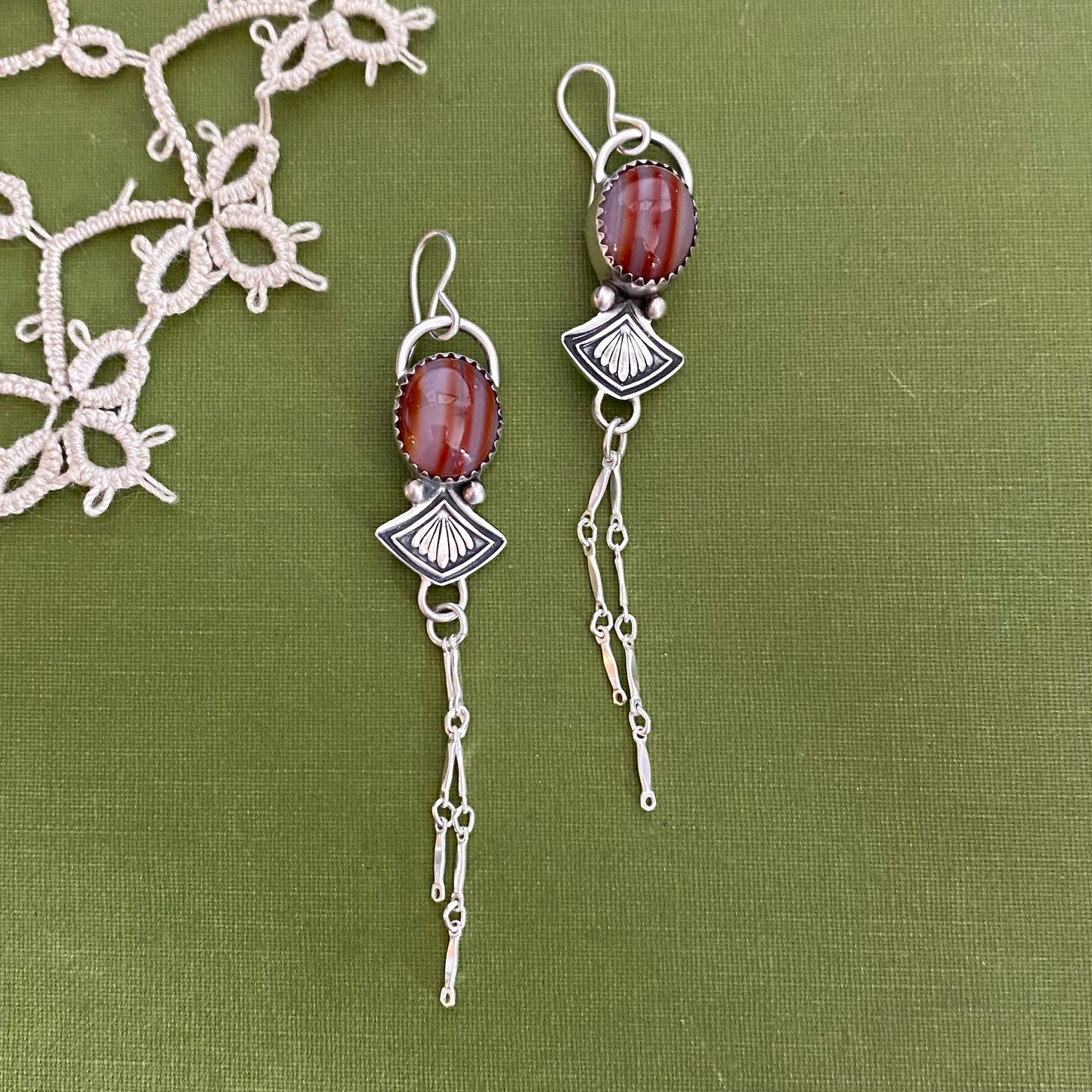 Banded Agate Earrings