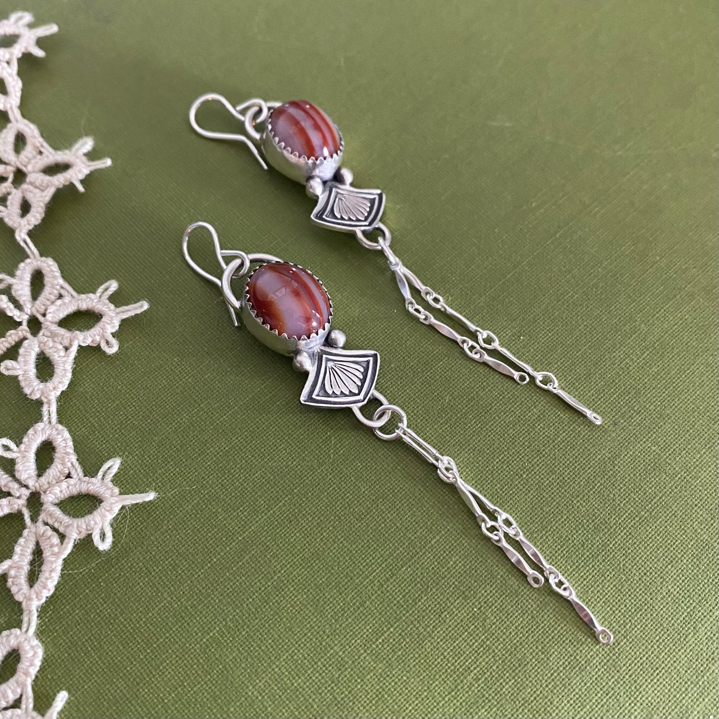 Banded Agate Earrings