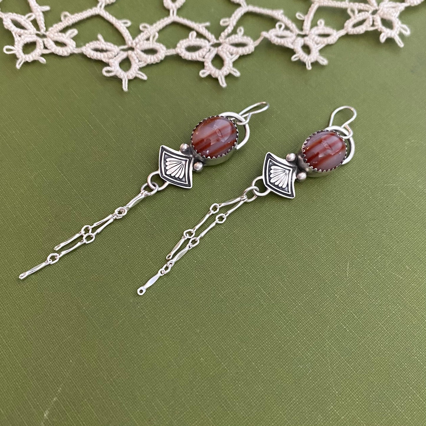 Banded Agate Earrings