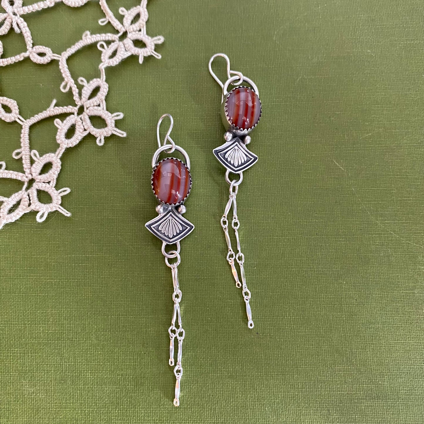 Banded Agate Earrings