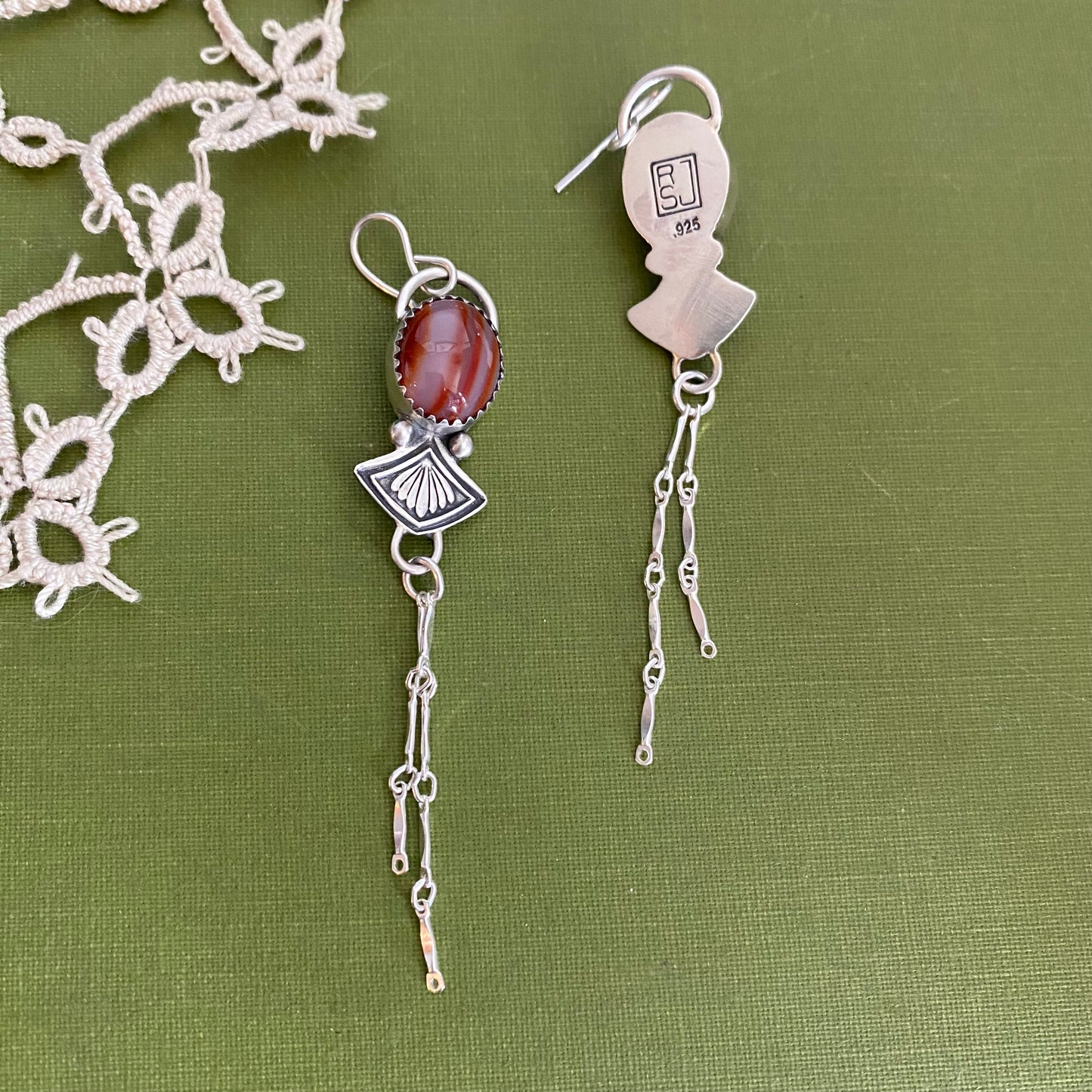 Banded Agate Earrings