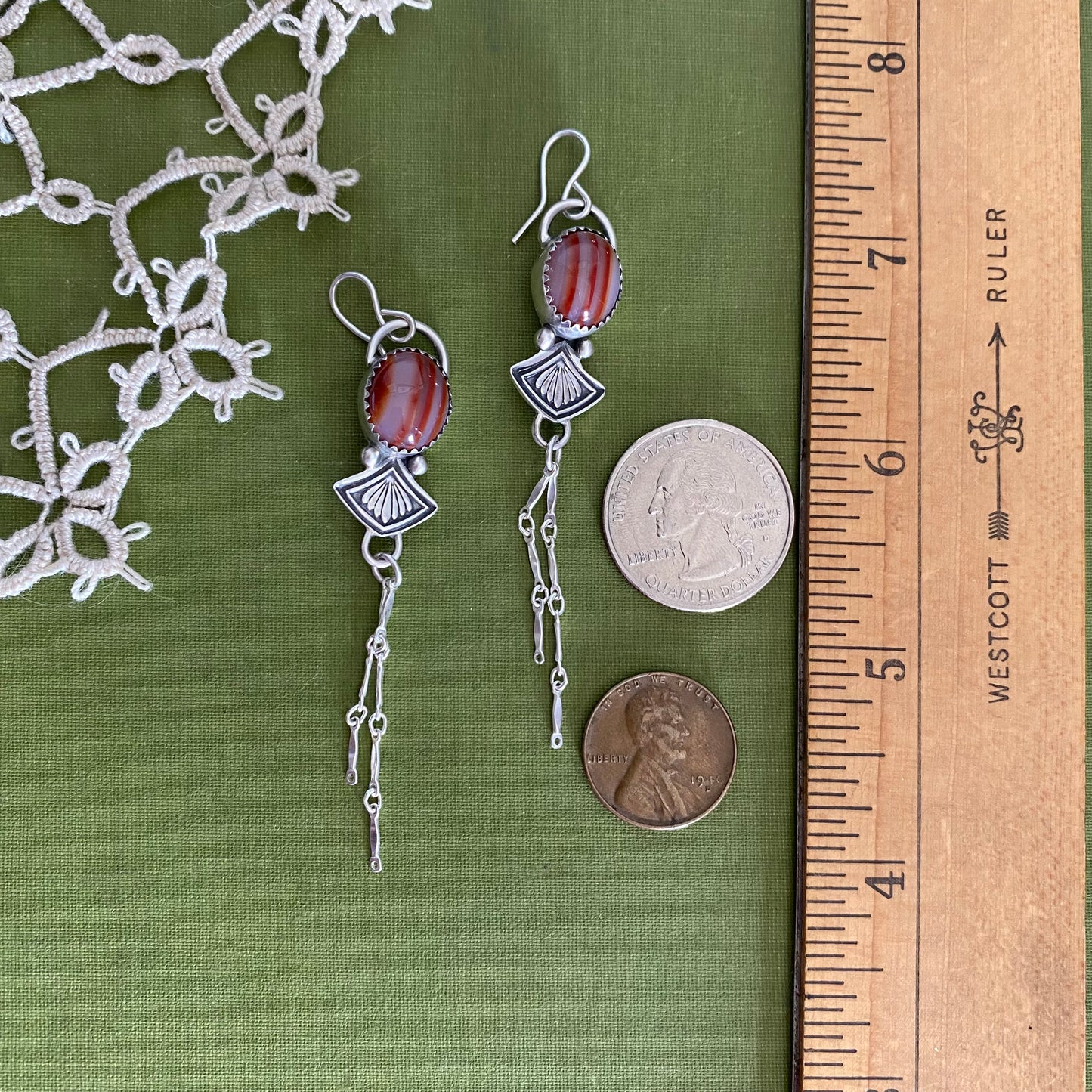 Banded Agate Earrings