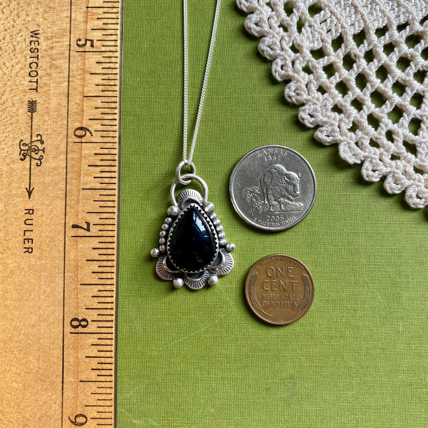 Black Onyx Medium Teardrop Pendant