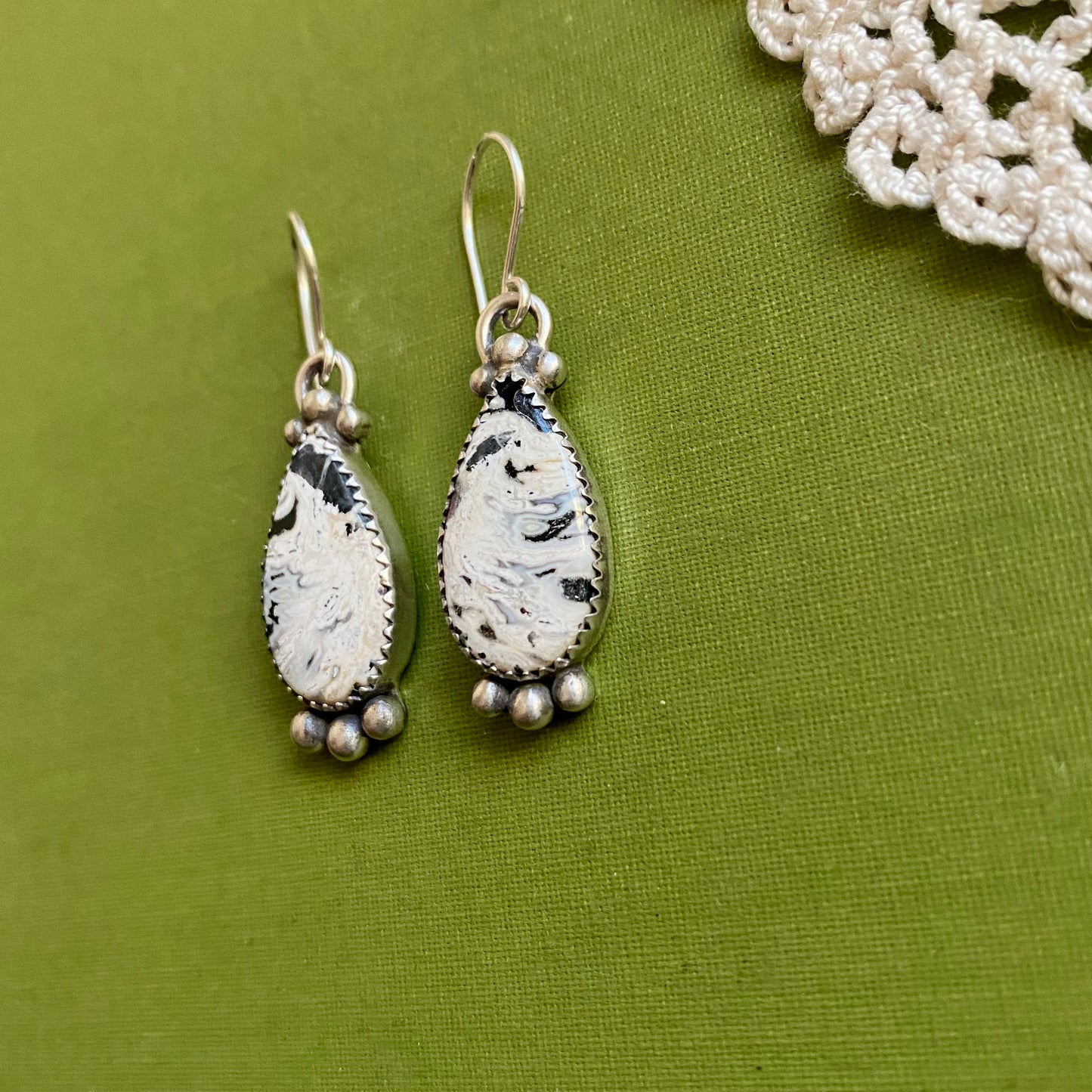 White Buffalo Earrings