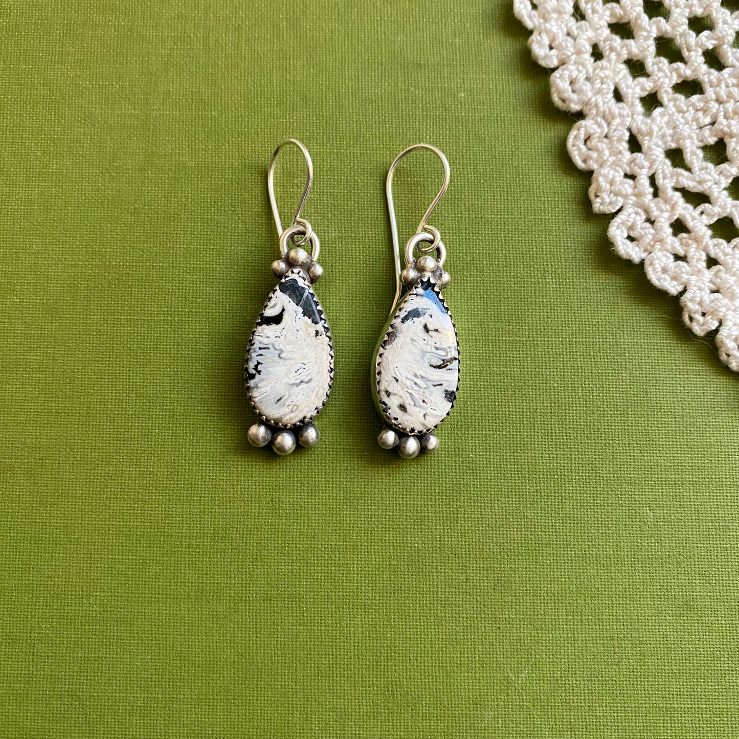 White Buffalo Earrings