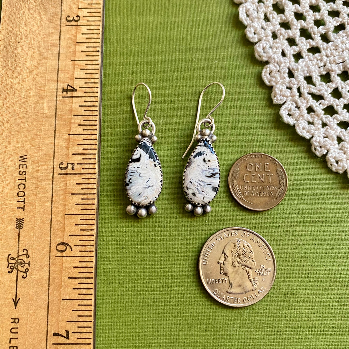 White Buffalo Earrings