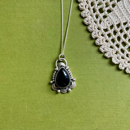 Black Onyx Medium Teardrop Pendant