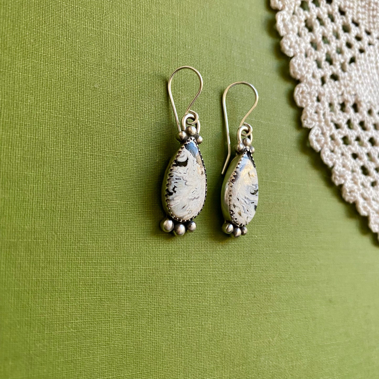 White Buffalo Earrings