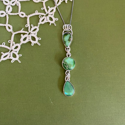 Sonoran Mountain Turquoise 3 Drop Pendant