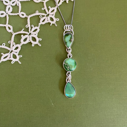 Sonoran Mountain Turquoise 3 Drop Pendant