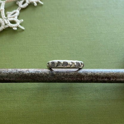 Tovah Sterling Silver Stamped Ring Size 6