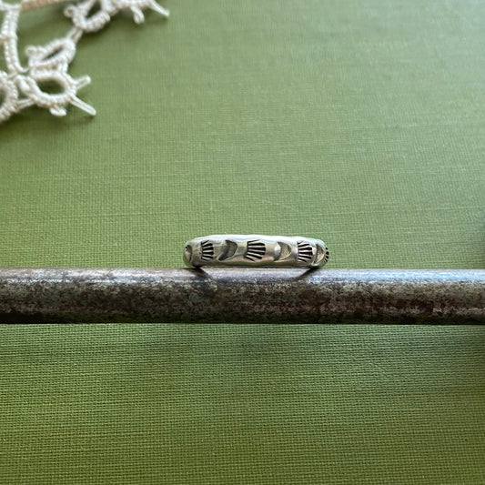 Tovah Sterling Silver Stamped Ring Size 5