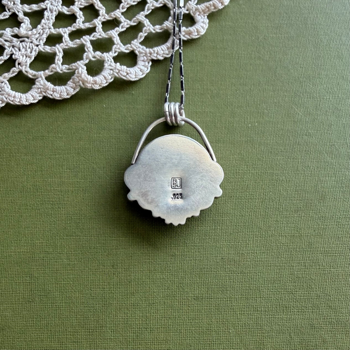 Yellow Floral Glass Button Pendant