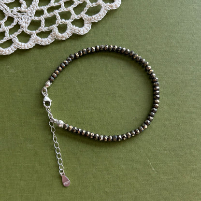 Pyrite Beaded Bracelet