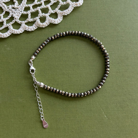 Pyrite Beaded Bracelet