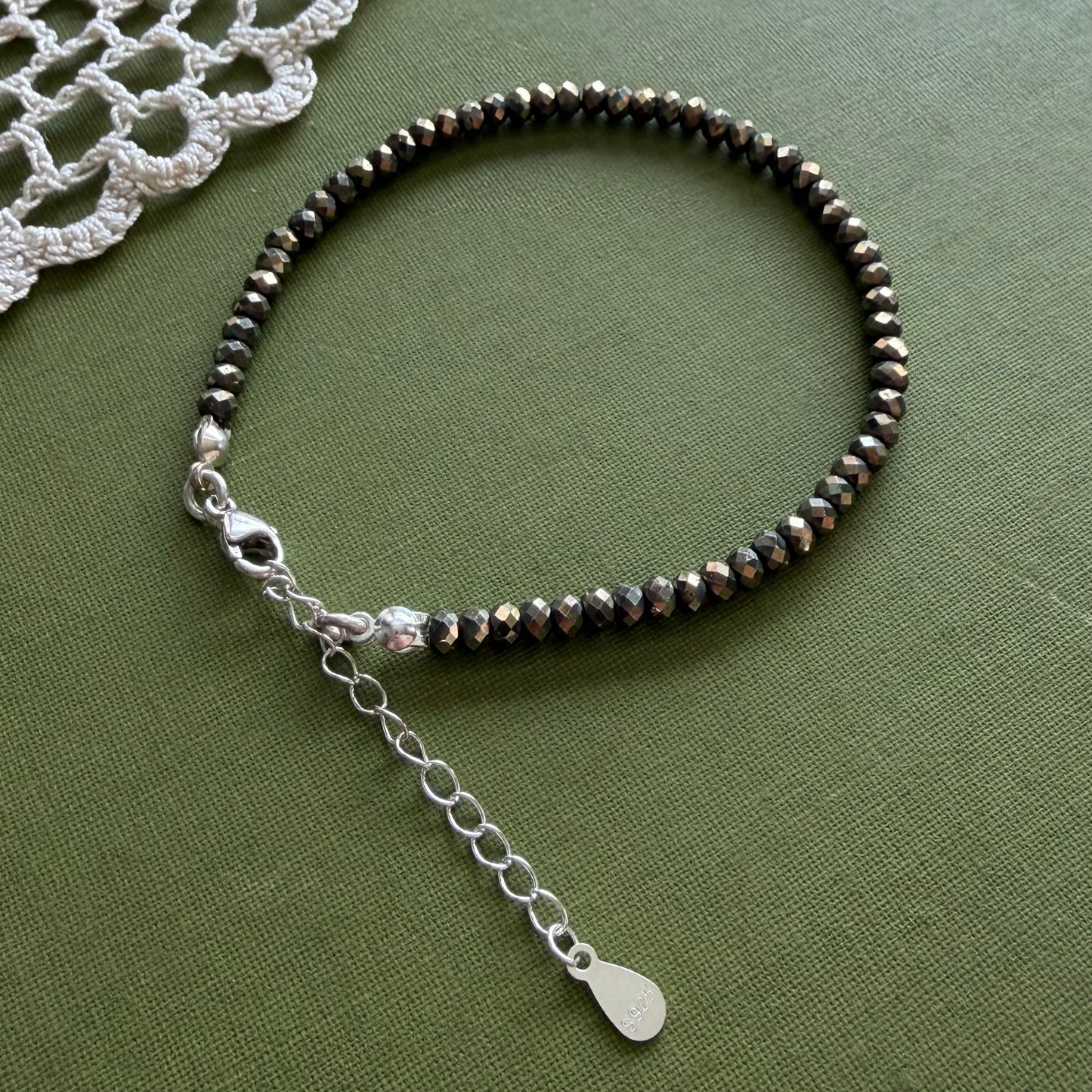 Pyrite Beaded Bracelet