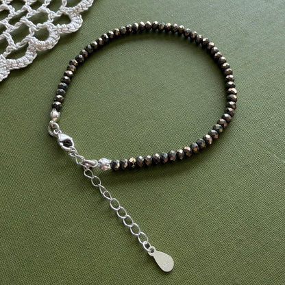 Pyrite Beaded Bracelet