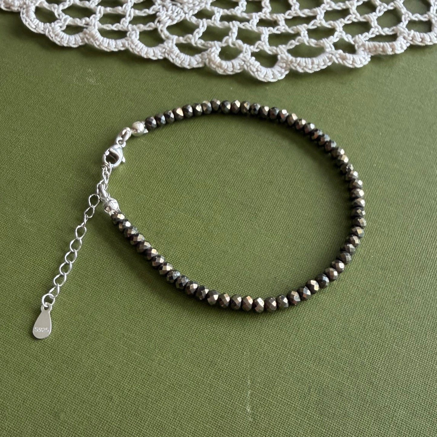 Pyrite Beaded Bracelet