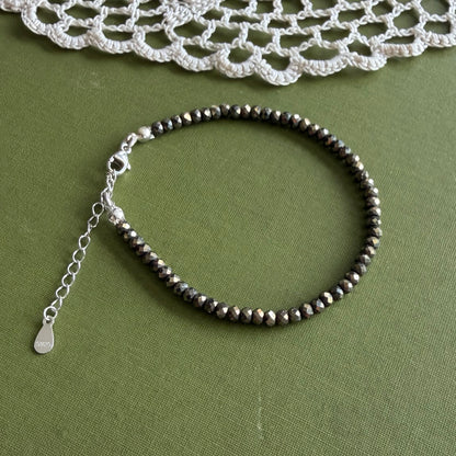 Pyrite Beaded Bracelet