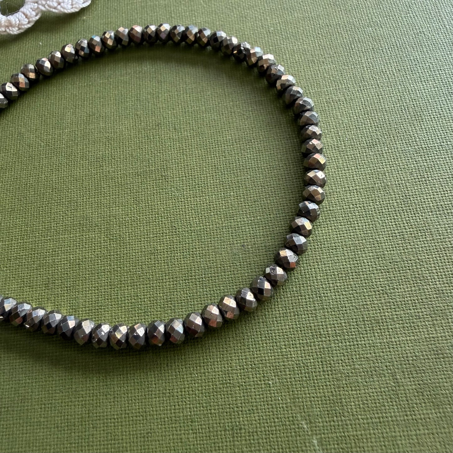 Pyrite Beaded Bracelet
