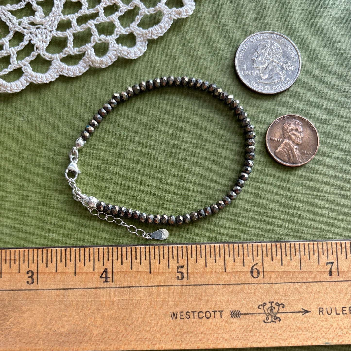 Pyrite Beaded Bracelet